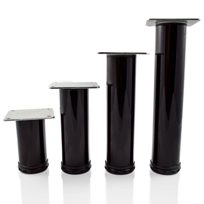 Picture of Peter Meier 4” Tall Como Furniture Legs in Como Black Glossy (552-10-02)